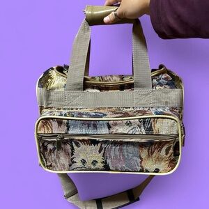 Vintage Cat Tapestry Duffel Bag